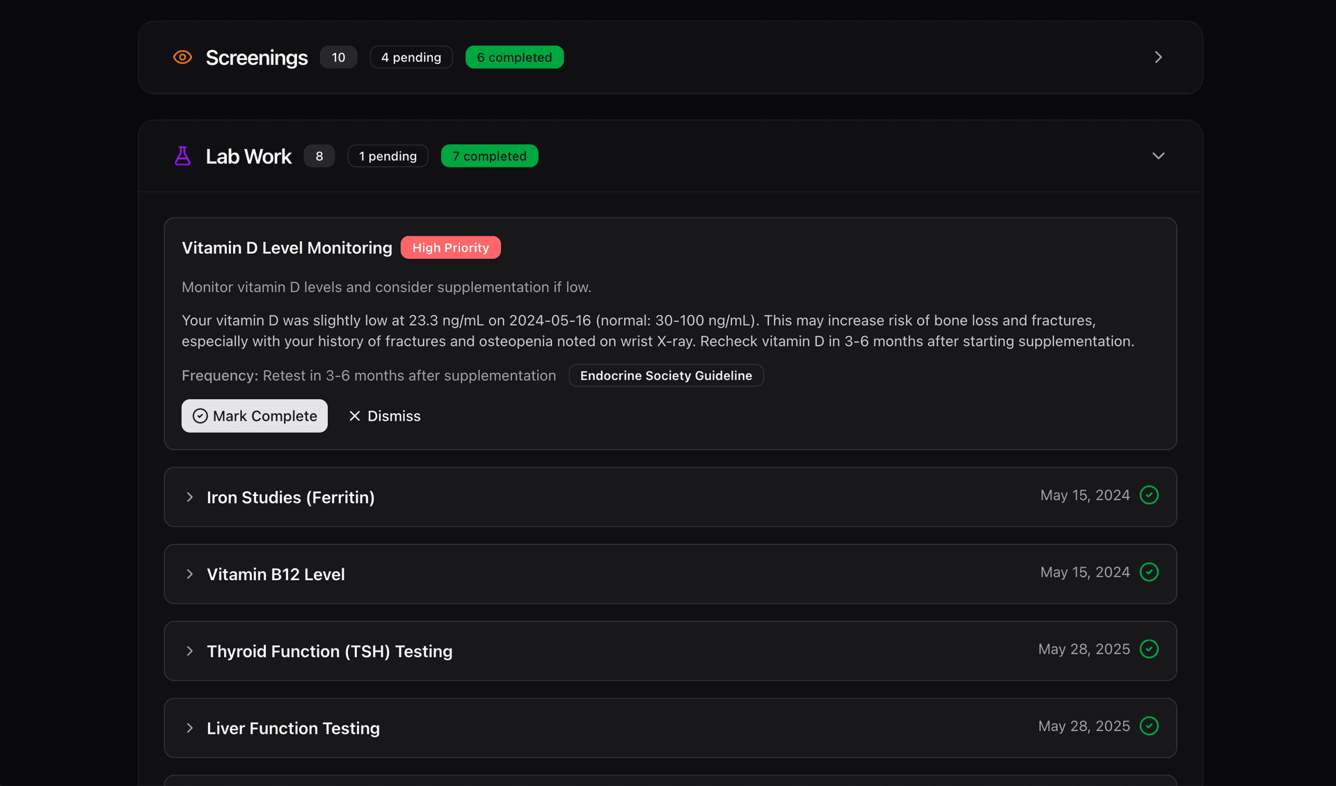 AI health recommendations
